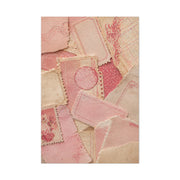 Vintage Pink Paper Collage Wall Art & Canvas Print