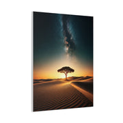 Lone Acacia Under the Cosmic Sky Wall Art & Canvas Prints