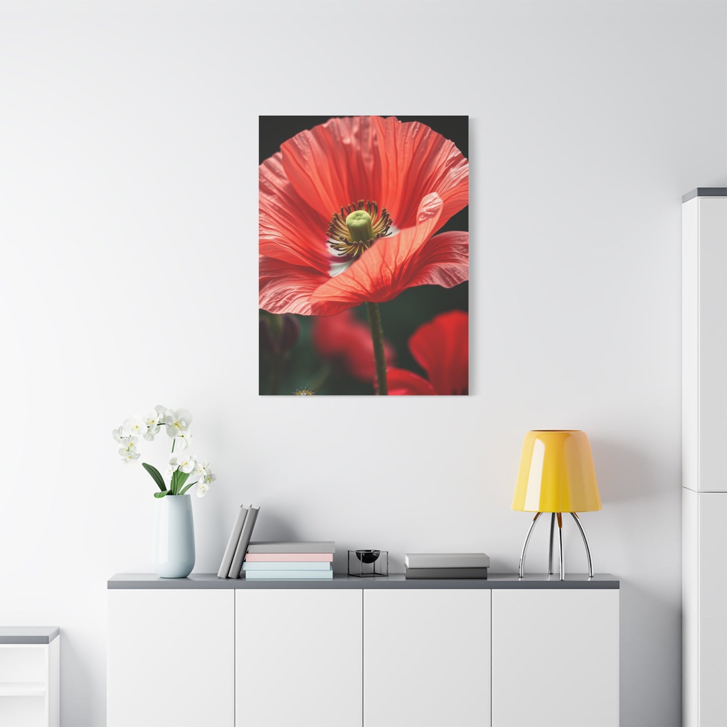 Poppy Flower Art Refined Canvas Wall Art & Canvas Print