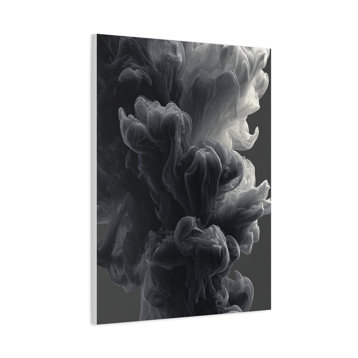 Smoke Ink Monochrome Abstract Wall Art & Canvas Print