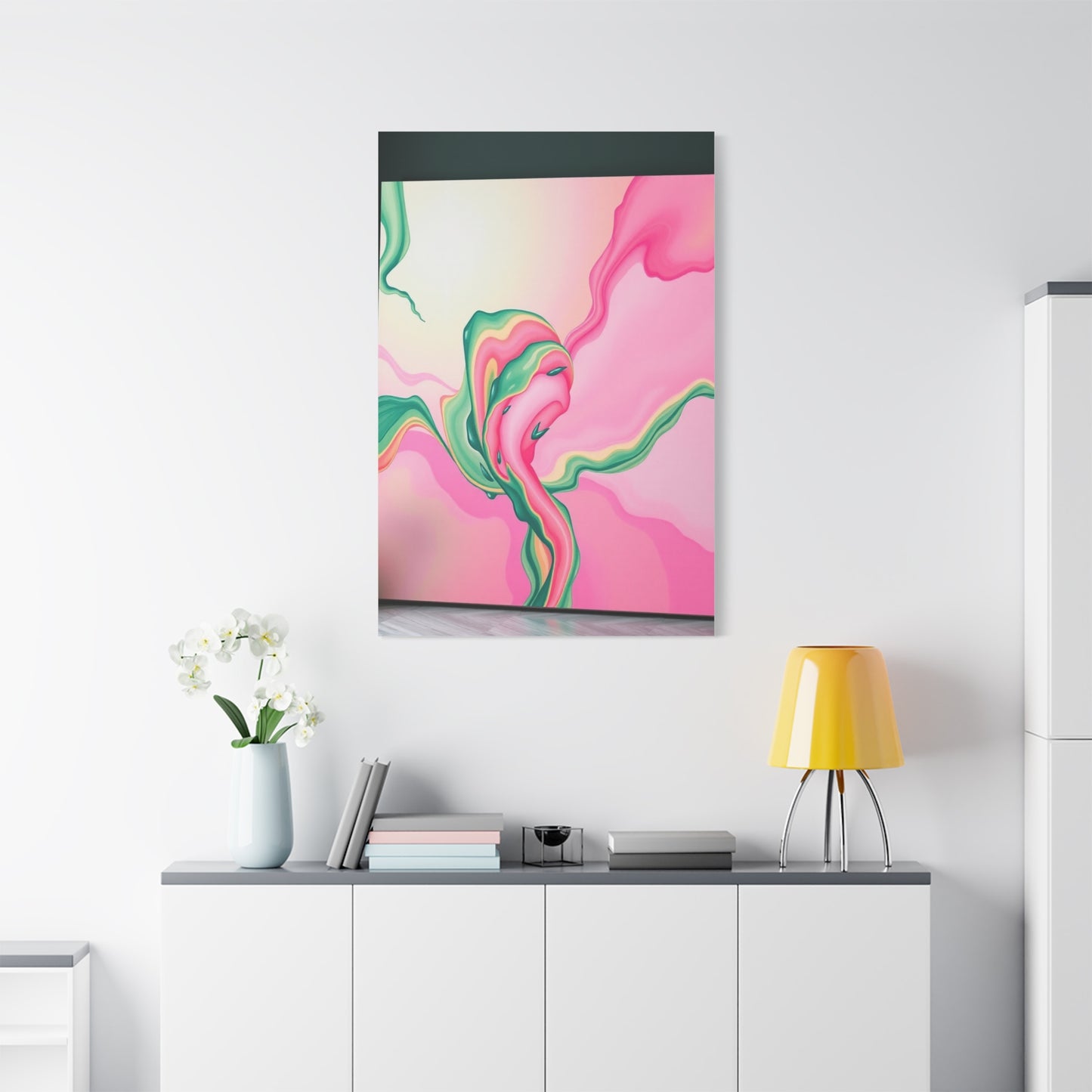 Vision Green & Pink Canvas Art Art Wall Art & Canvas Print