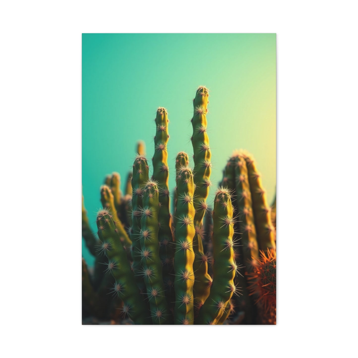 Gilded Cactus Tableau Wall Art & Canvas Print