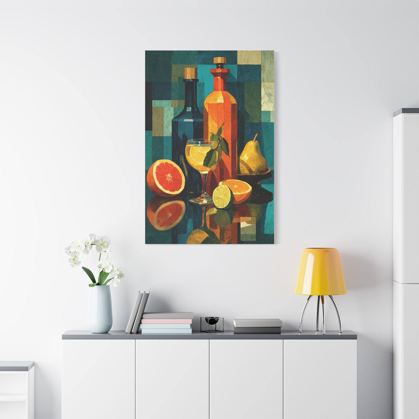 Cubist Dining Still Life Wall Art & Canvas Print