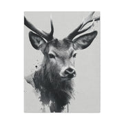 Minimal Ink Wash Deer Portrait Wall Art & Canvas Print