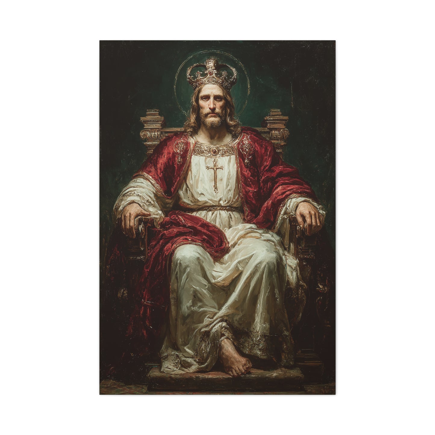 Christ the King Throne Portrait Wall Art & Canvas Print