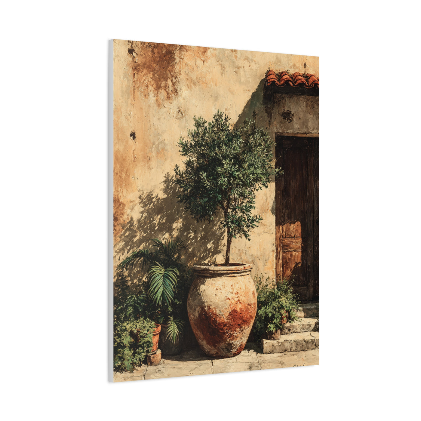 Mediterranean Olive Tree Entrance Wall Art & Canvas Print