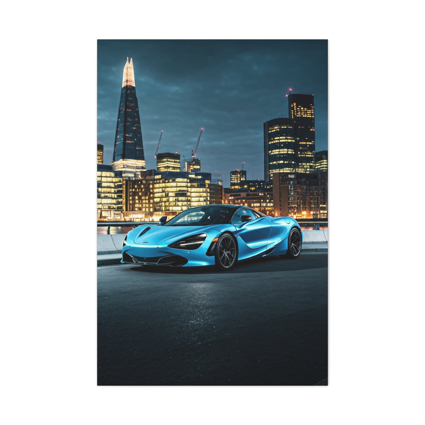 McLaren 720S London Skyline Dusk Wall Art & Canvas Prints