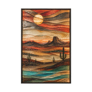 Fused Glass Desert Mirage Southwest Wall Art & Canvas Print