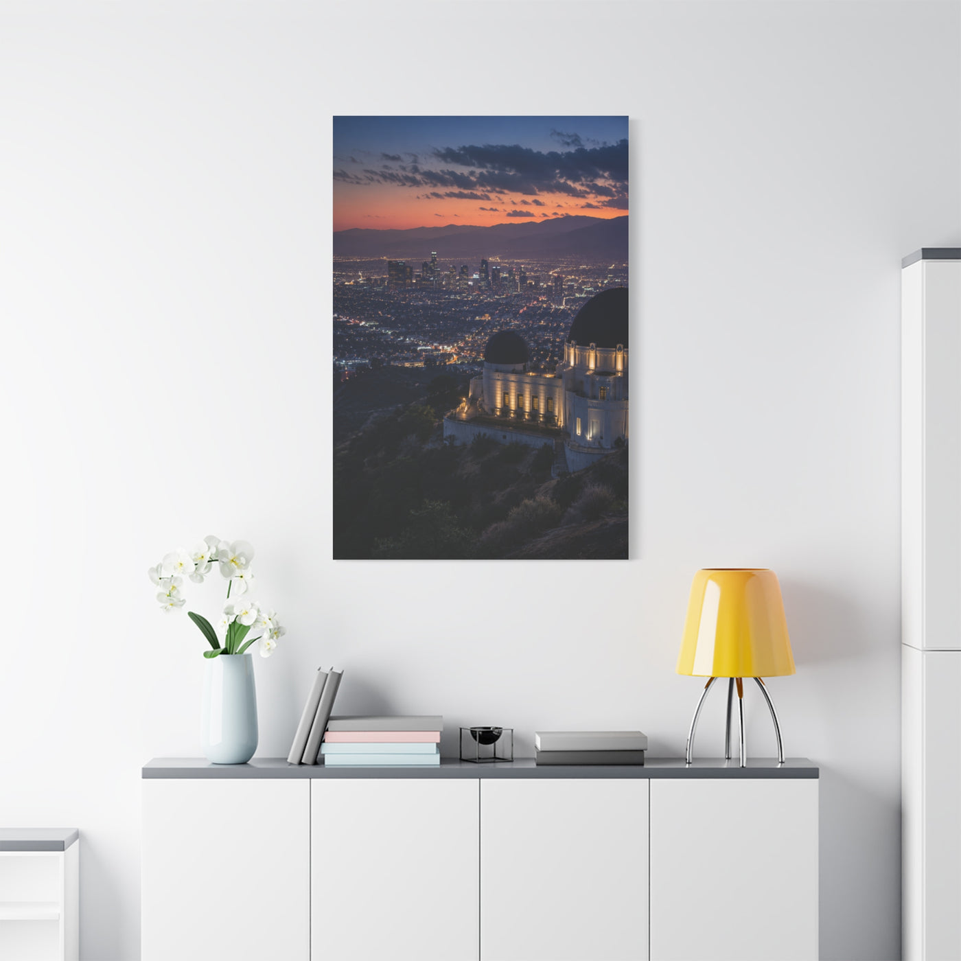 Los Angeles Skyline from Griffith Observatory Wall Art & Canvas Print