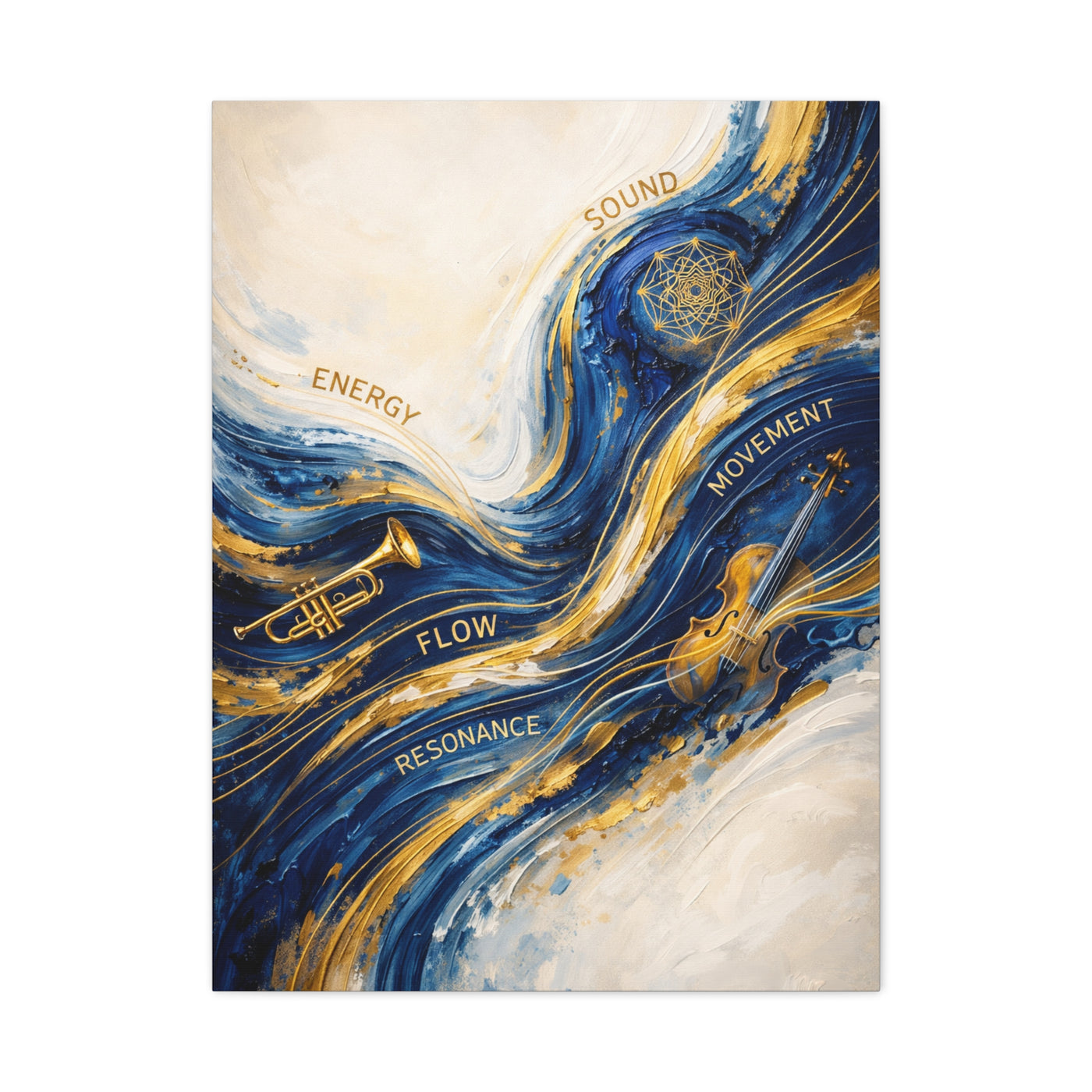 Energy Flow Resonance Abstract Wall Art & Canvas Print