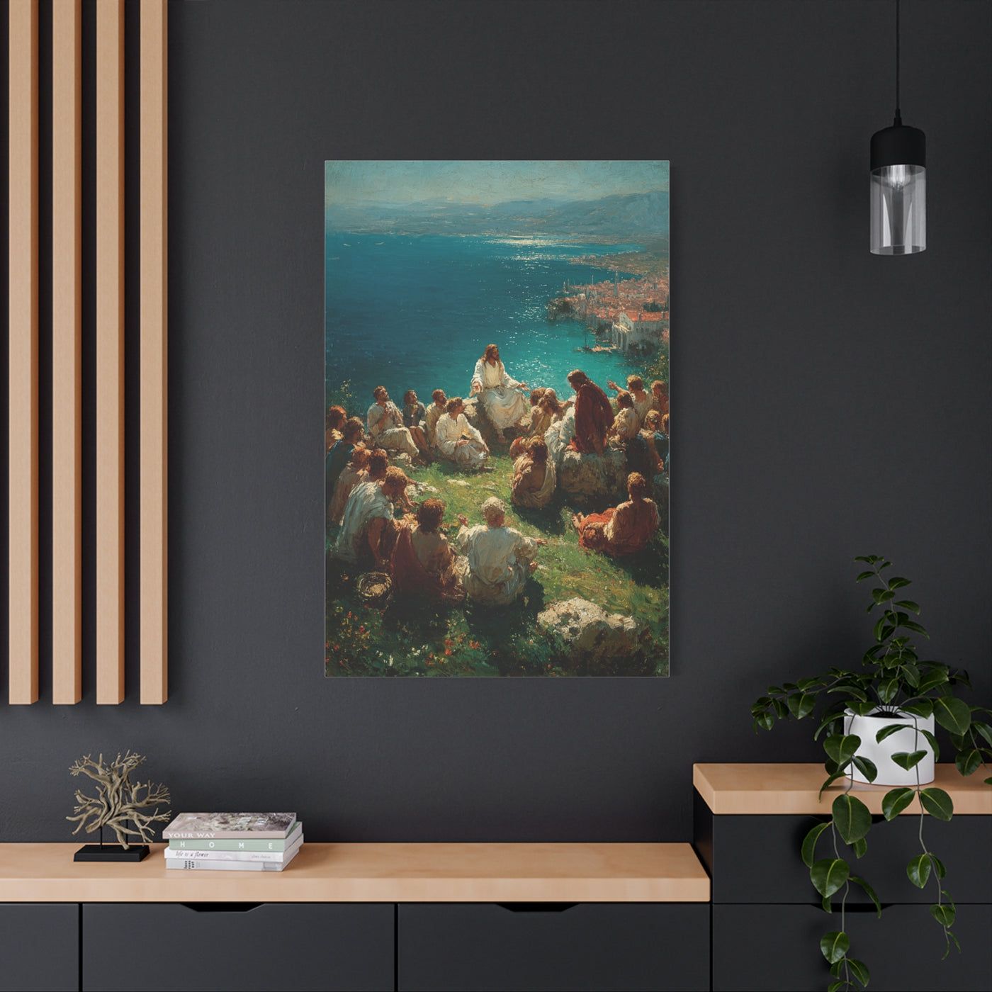 Sermon by the Sea Sacred Teaching Wall Art & Canvas Print