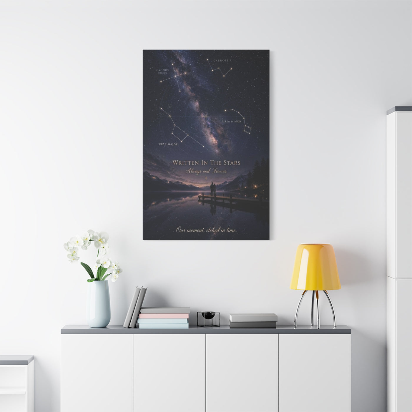Celestial Destiny Night Sky Romance Wall Art & Canvas Print