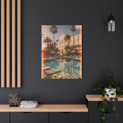 Palm Beach Poolside Retro Photograph Wall Art & Canvas Print
