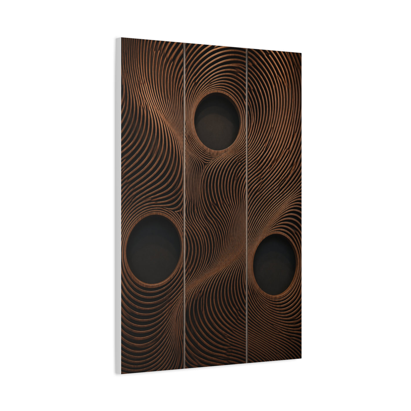 Architectural Wood Wave Panel Geometry Wall Art & Canvas Print