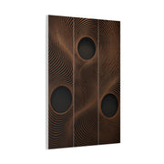 Architectural Wood Wave Panel Geometry Wall Art & Canvas Print
