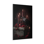 Raven with Candles and Crimson Roses Wall Art & Canvas Print