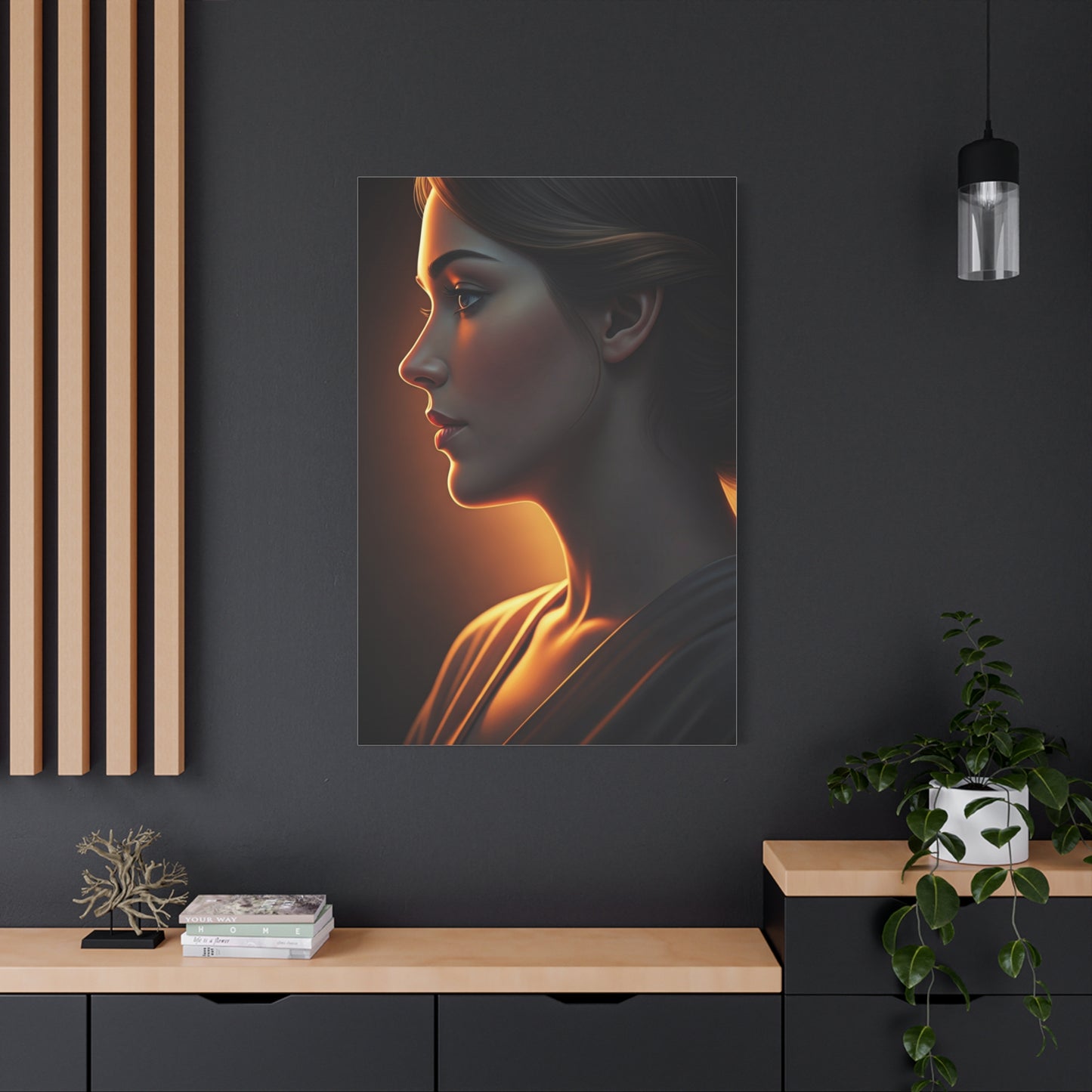 Soft Profile Glow Portrait Wall Art & Canvas Prints