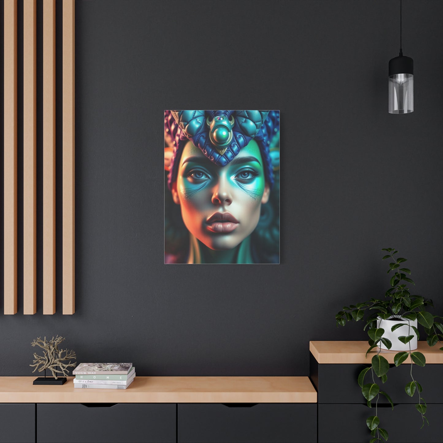 Supreme Collection Blue & Green Art Wall Art & Canvas Print