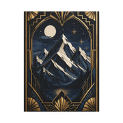 Art Deco Alpine Night Skyline Wall Art & Canvas Print