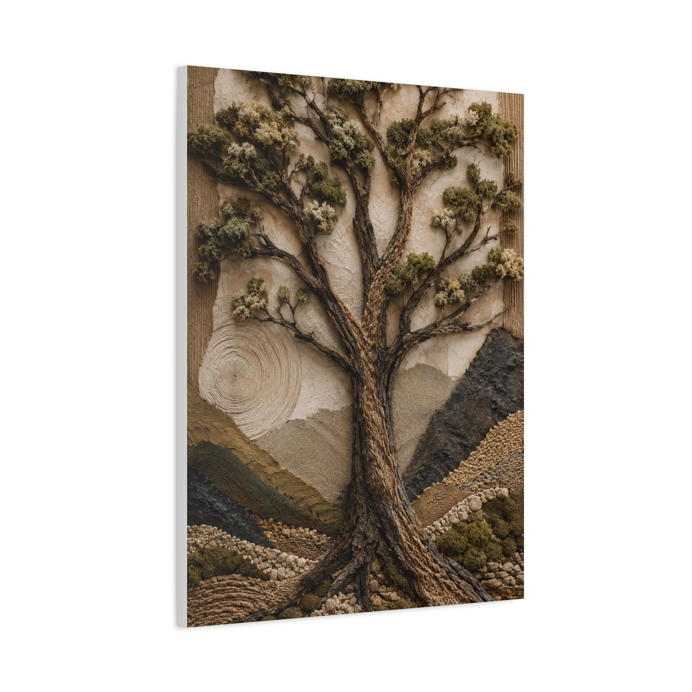 Textured Earth Tree Relief Organic Landscape Trees Wall Art & Canvas Print