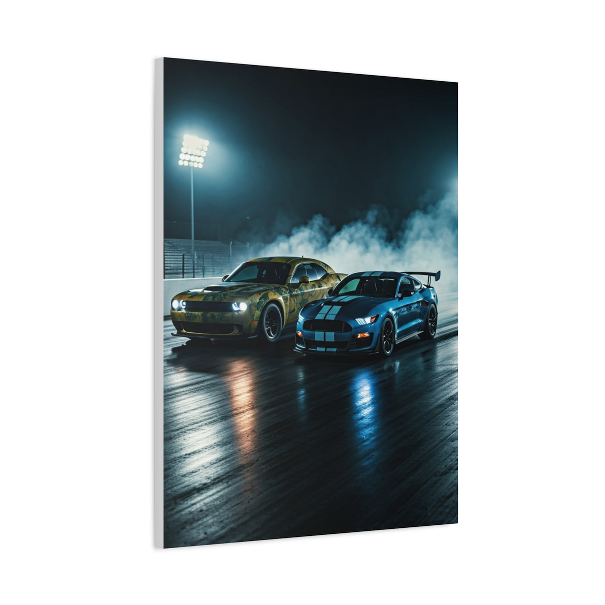 Burnout Ritual – Demon Smoke vs Shelby GT500 Precision Wall Art & Canvas Prints