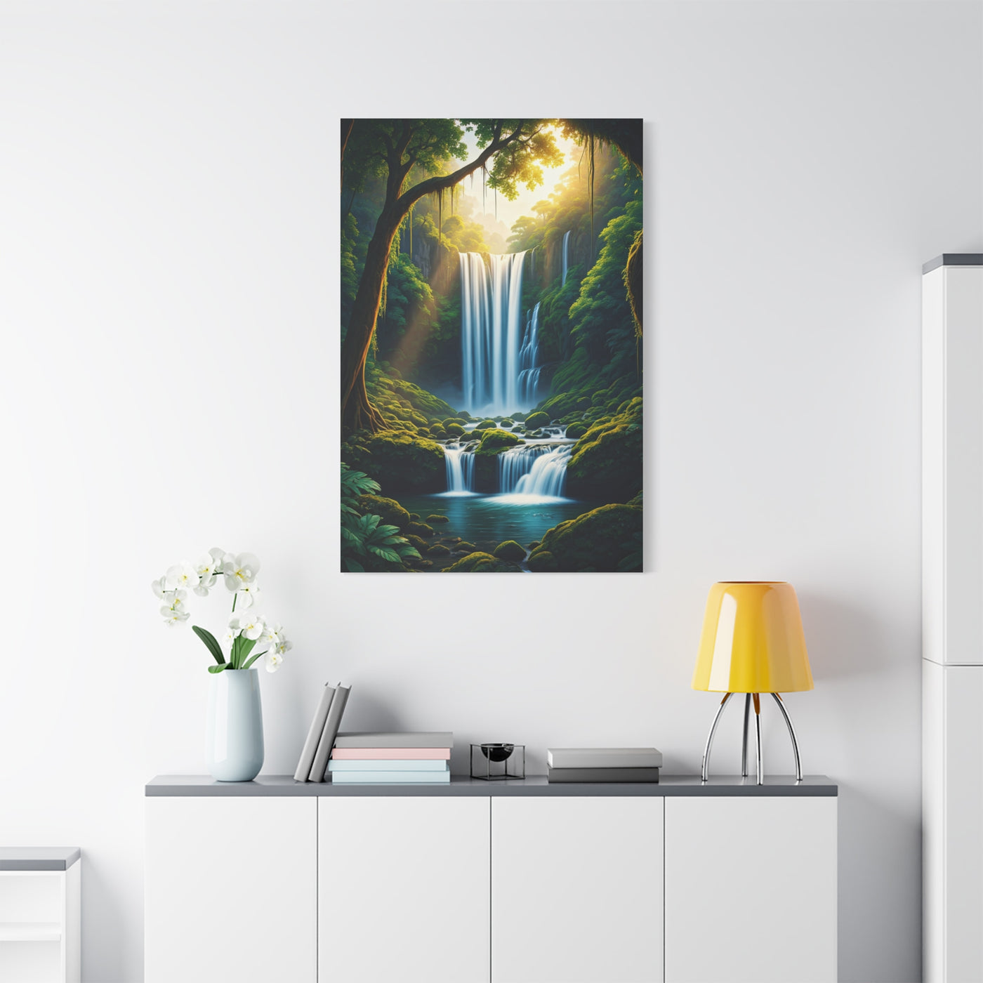Enchanted Forest Waterfall Escape Wall Art & Canvas Prints
