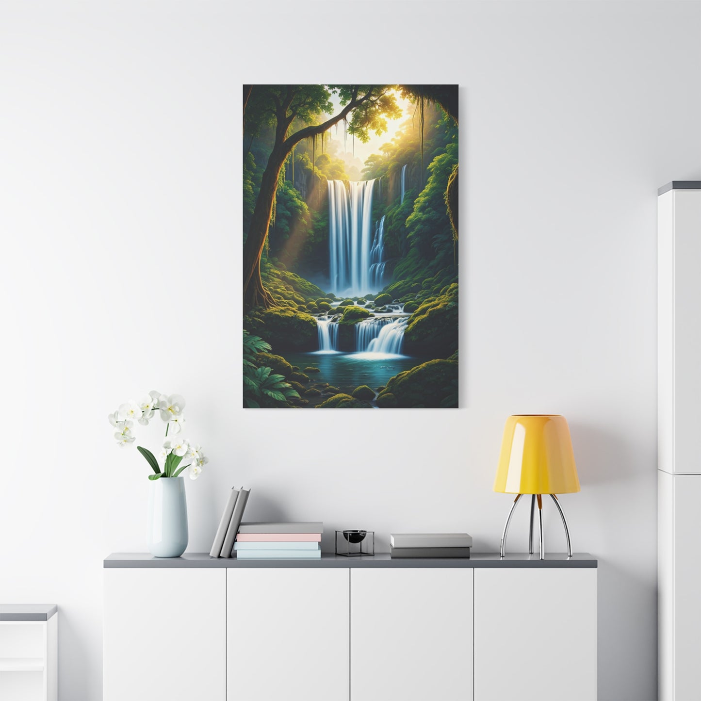Enchanted Forest Waterfall Escape Wall Art & Canvas Prints