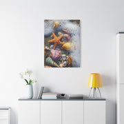 Seashells and Starfish on Ocean Shore Wall Art & Canvas Print