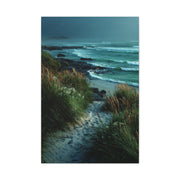 Green Coastal Dune Path Serenity Wall Art & Canvas Print
