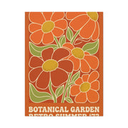 Retro Botanical Orange Flower Poster Wall Art & Canvas Print