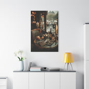 Parisian Bistro Window Table Wall Art & Canvas Print