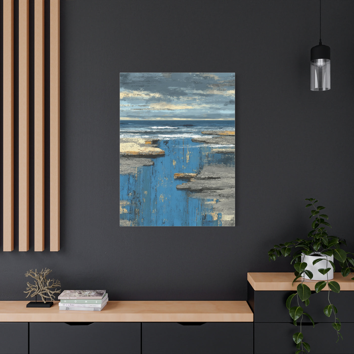 Coastal Horizon Abstract Seascape Wall Art & Canvas Print