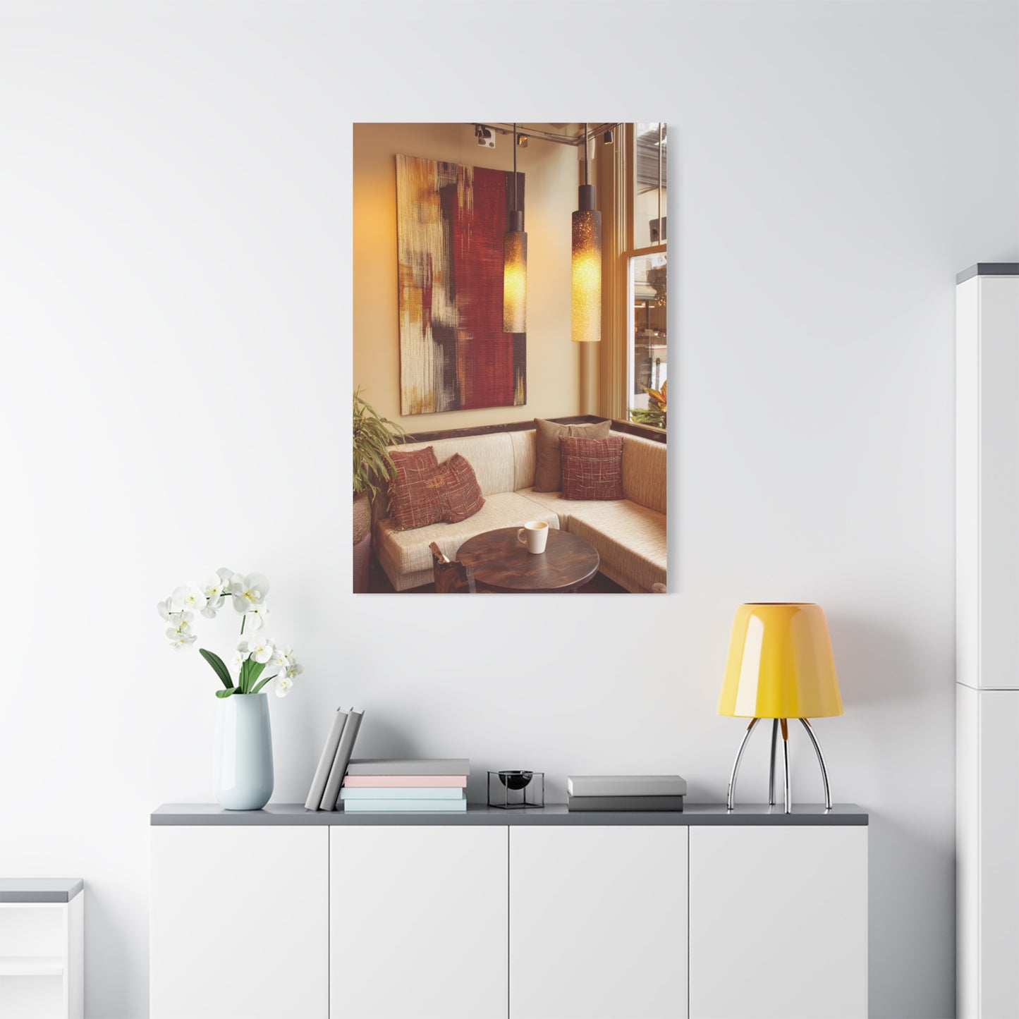 Woven Fiber Art Inspired Abstract Wall Art & Canvas Print