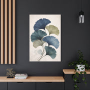 Navy Ginkgo Botanical Elegance Wall Art & Canvas Print