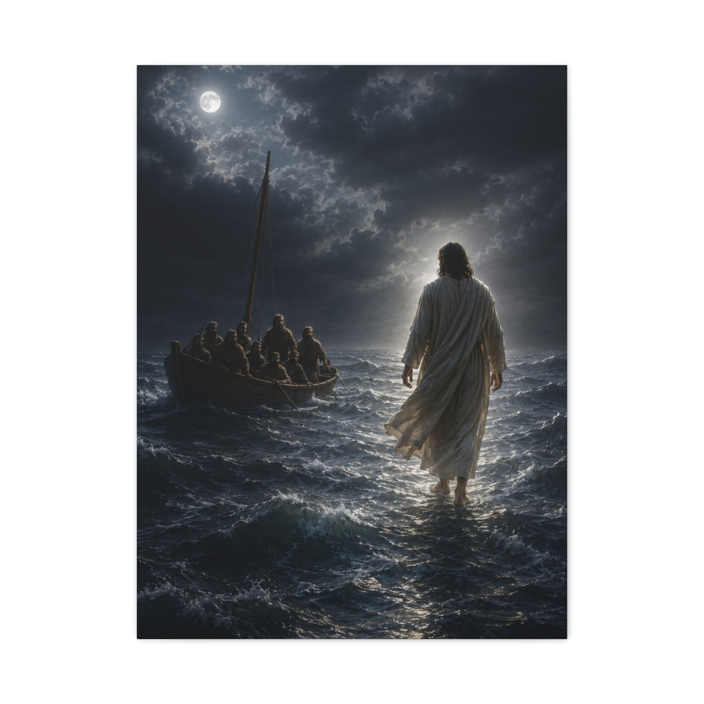 Jesus Walking on Water Scripture Wall Art & Canvas Print
