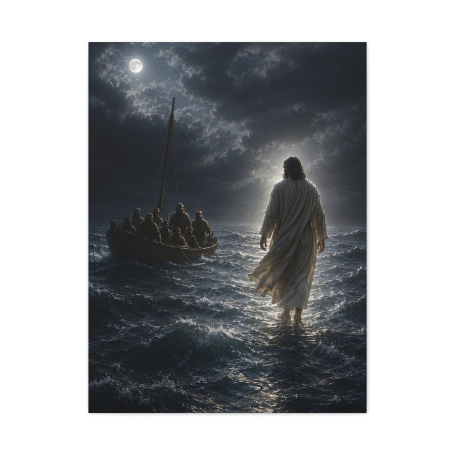 Jesus Walking on Water Scripture Wall Art & Canvas Print