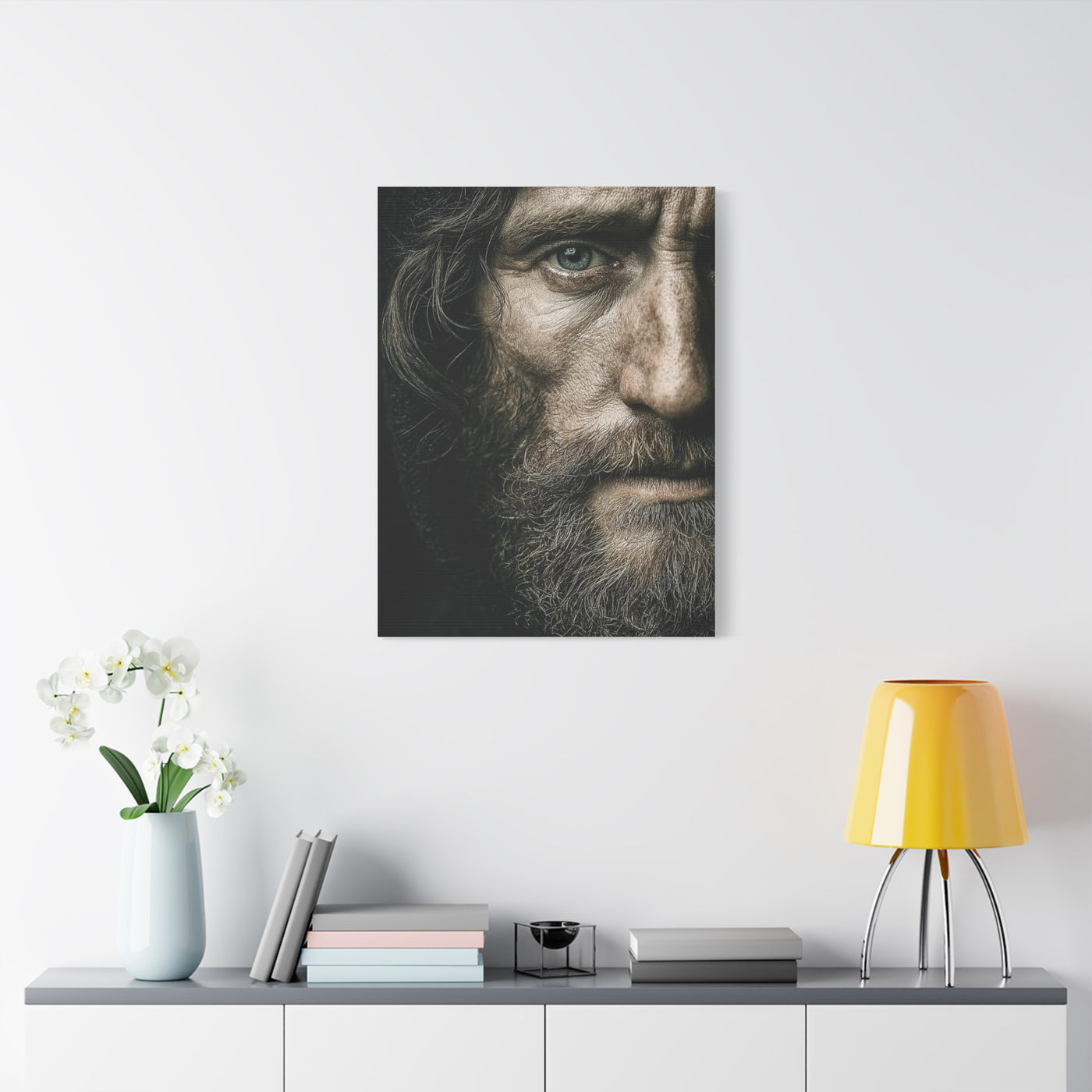 Christ Close-Up Emotional Portrait Wall Art & Canvas Print