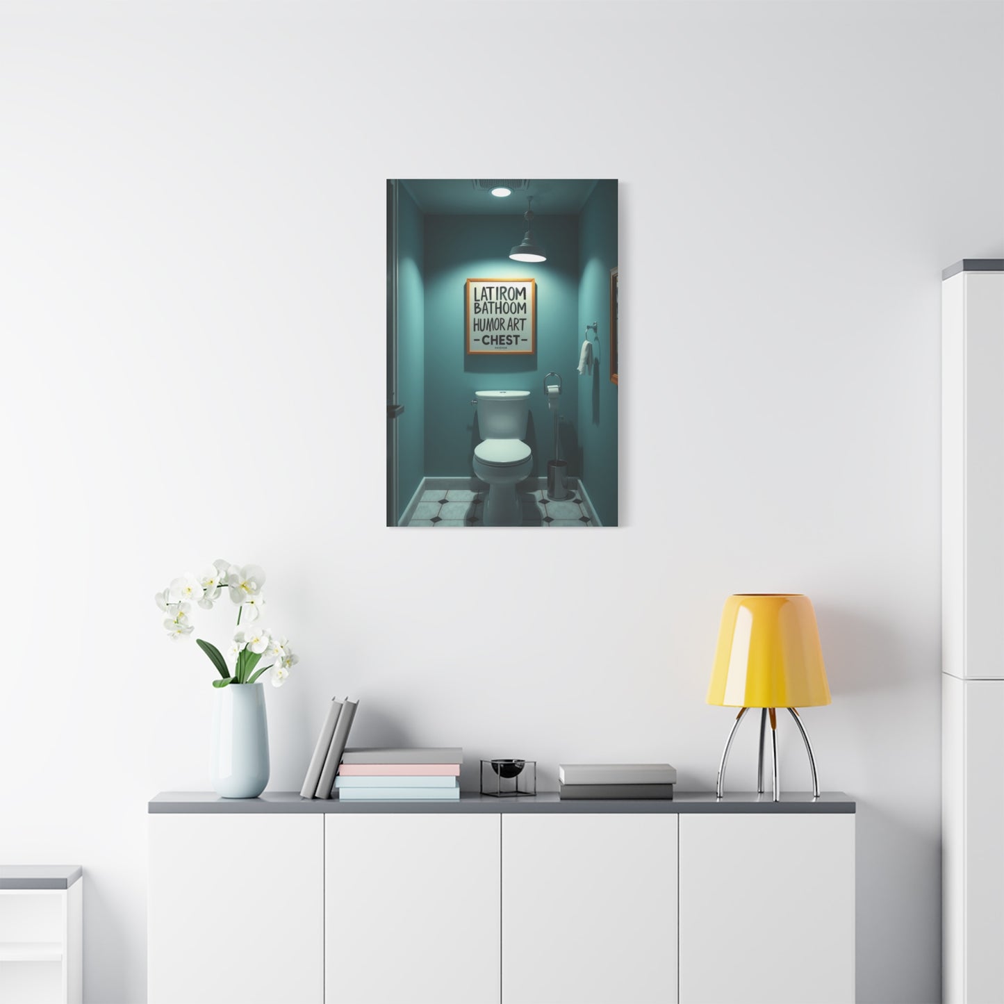 Bathroom Humor Art Supreme Canvas Wall Art & Canvas Print