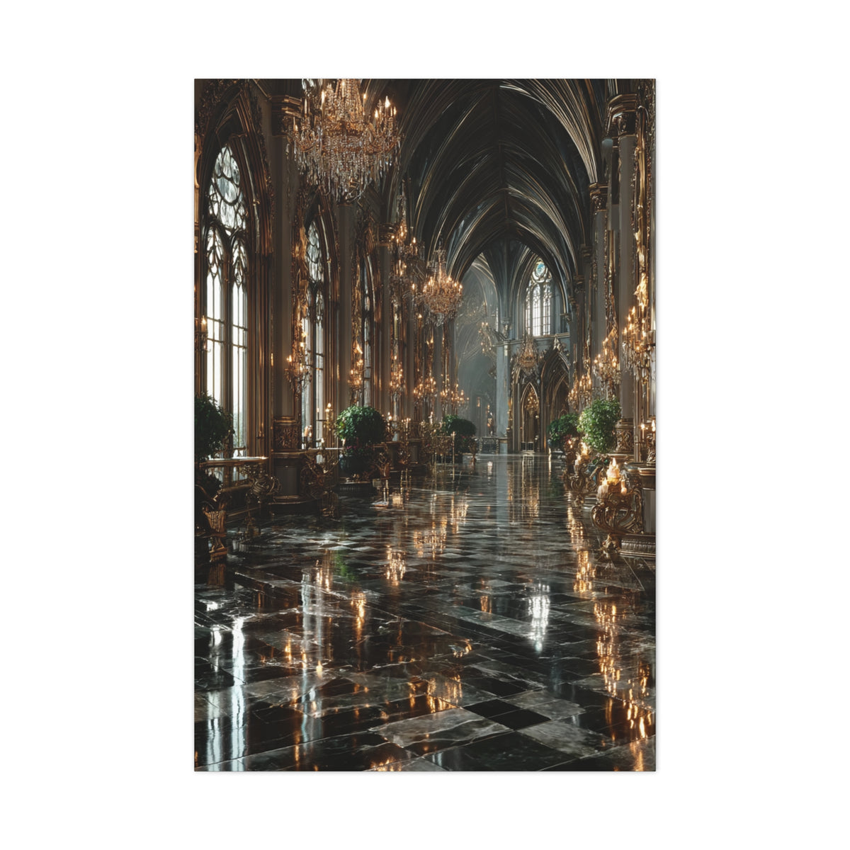 Grand Palace Corridor Luxury Wall Art & Canvas Print