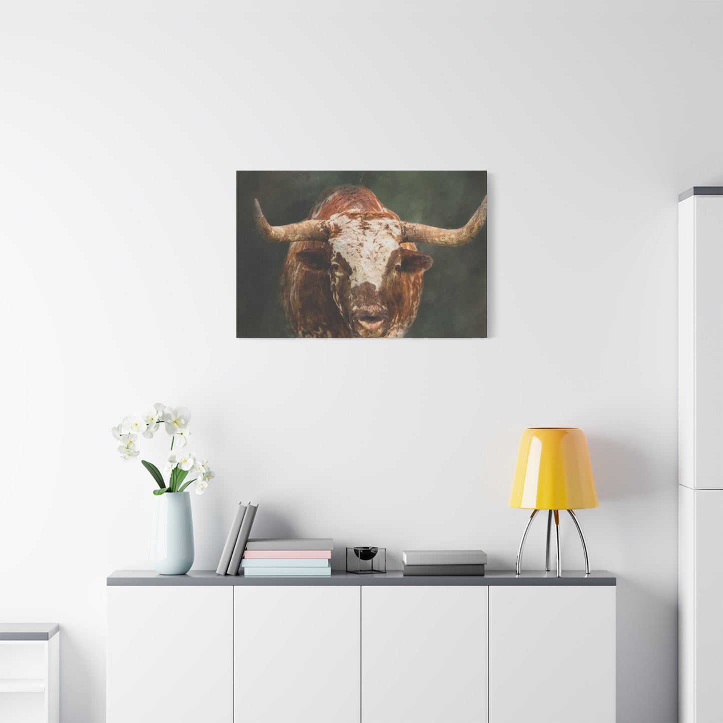 Old Hairy Bull Long Horns Wall Art & Canvas Prints