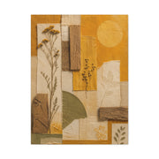 Mixed Media Botanical Collage Mustard Composition Wall Art & Canvas Print