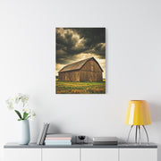 Weathered Barn Under Gathering Storm Wall Art & Canvas Prints