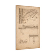 Grand Piano Blueprint Study Wall Art & Canvas Print