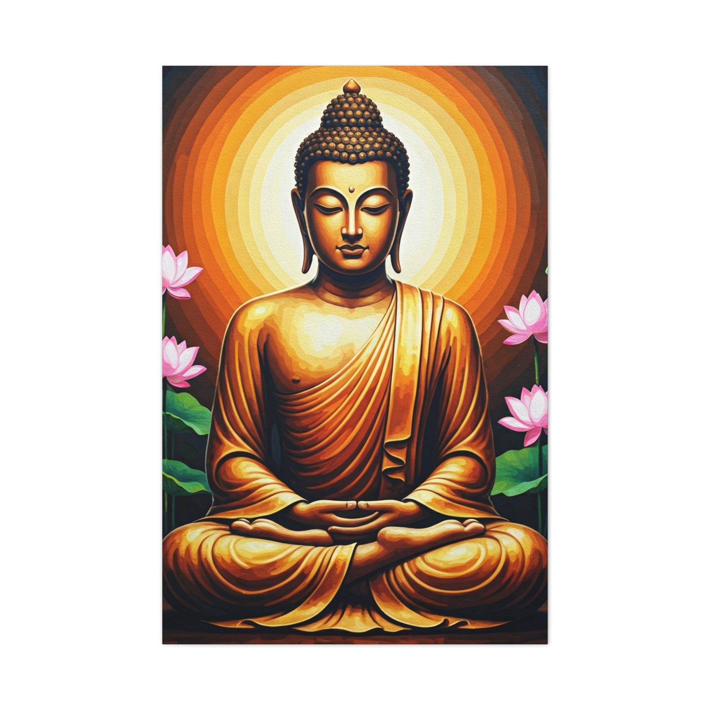 Radiant Lotus Harmony Buddha Wall Art & Canvas Prints