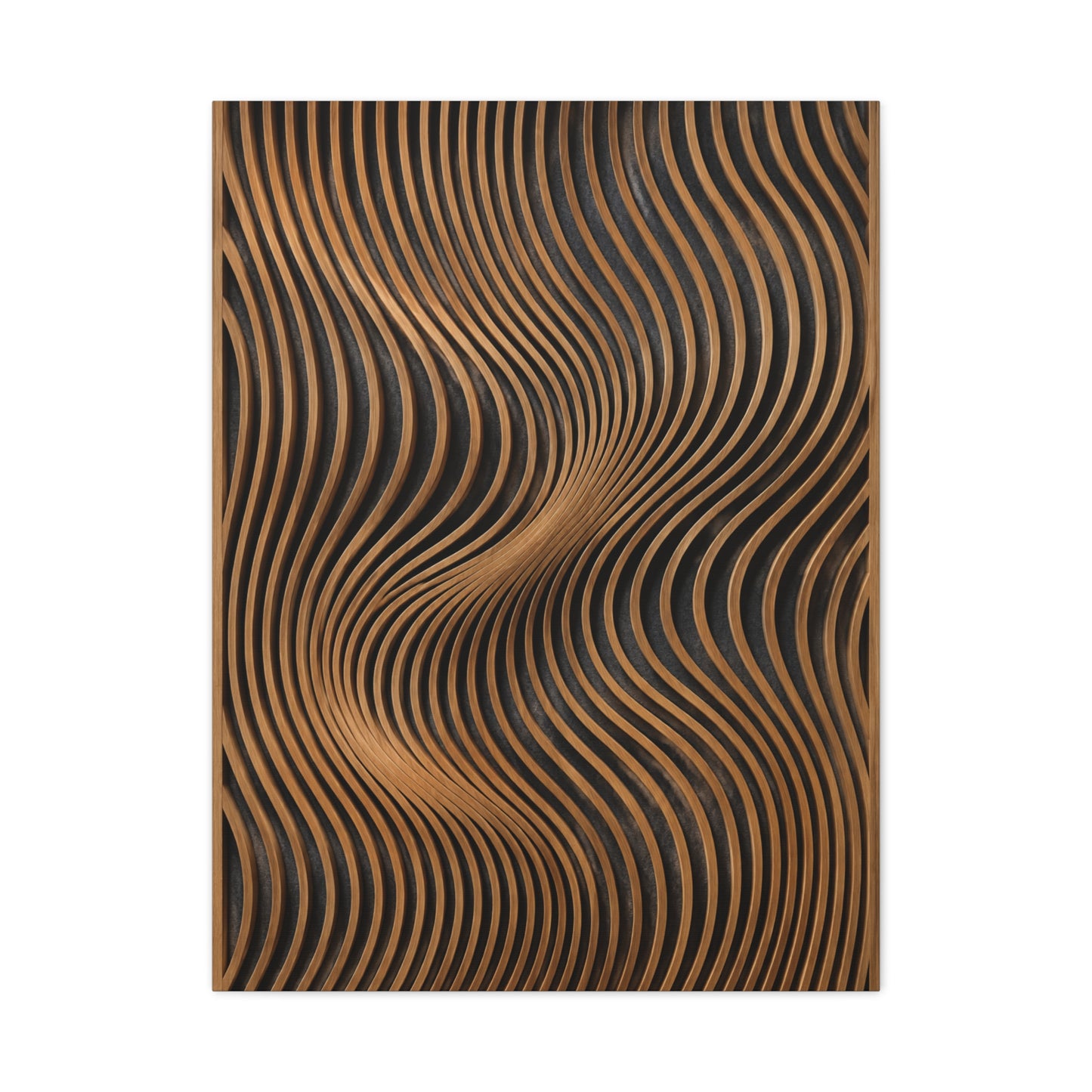 Minimal Slatted Wave Flow Panel Wall Art & Canvas Print