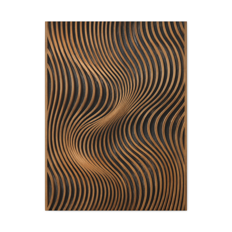 Minimal Slatted Wave Flow Panel Wall Art & Canvas Print
