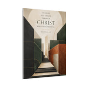Philippians 4:13 Geometric Path Scripture Wall Art & Canvas Print
