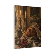 Shabbat Candlelight Still Life Wall Art & Canvas Print