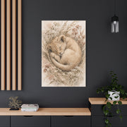 Sleeping Lion Cub Soft Neutral Wall Art & Canvas Print