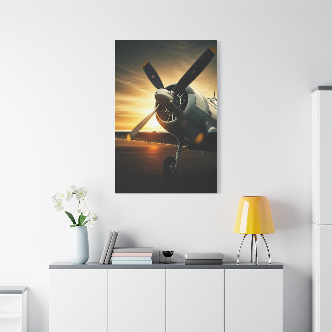 Propeller Power at Golden Hour Wall Art & Canvas Prints